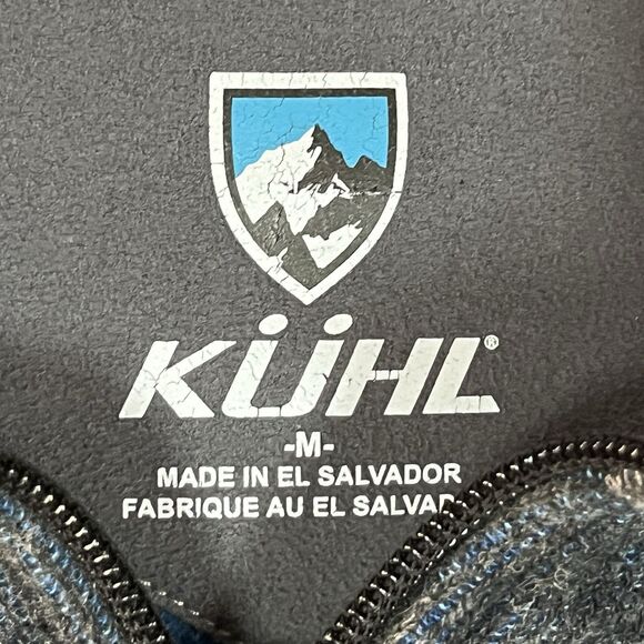 Kuhl Chianti Fleece 1/4 Zip Pullover Medium Poly Wool Blend Navy Blue Gorpcore - Picture 3 of 10